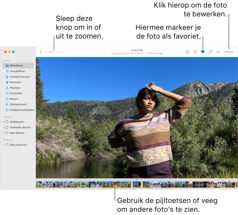 verband verachten tweeling Afzonderlijke foto's weergeven in Foto's op de Mac - Apple Support (BE)