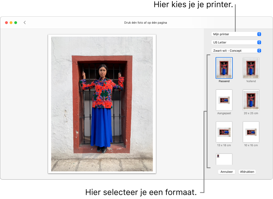 afdrukken in Foto's op de Mac - Apple Support (NL)