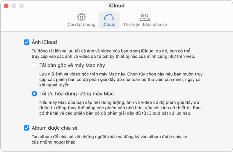 Nền tảng lưu trữ đám mây iCloud của Apple giúp cho bạn dễ dàng chia sẻ và lưu trữ ảnh, video, âm nhạc và tài liệu. Với tổng dung lượng lên đến 2TB, bạn có thể thoải mái thưởng thức không gian đa phương tiện của mình mọi lúc, mọi nơi.