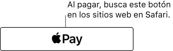 El botón que aparece en sitios web que aceptan pagos con Apple Pay.