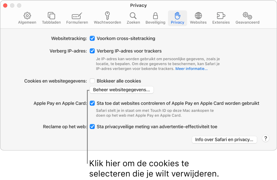 Tub Aanzienlijk gas Cookies wissen in Safari op de Mac - Apple Support (BE)
