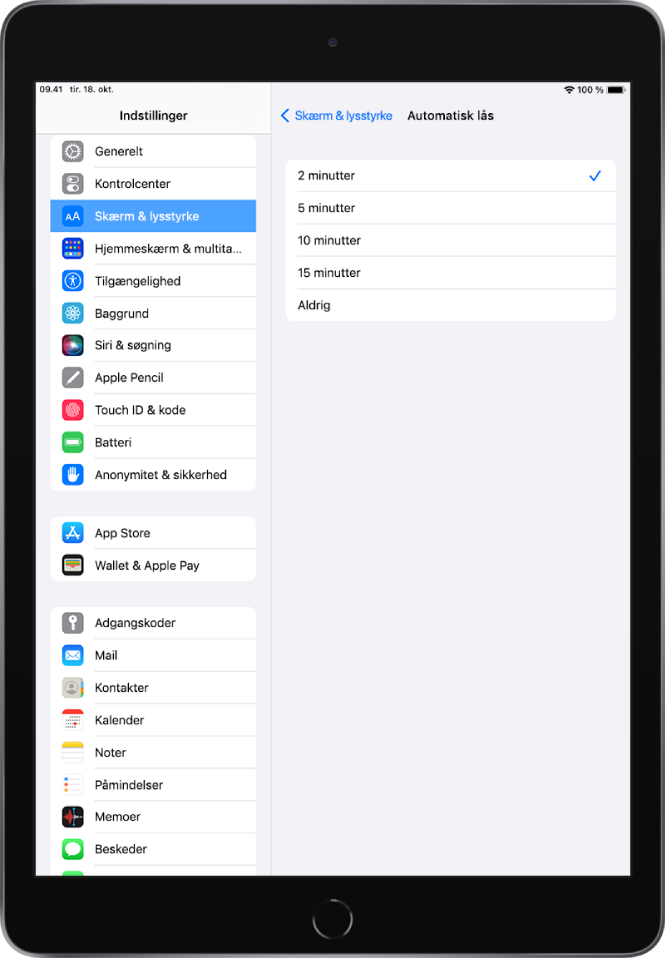 en iPad - Apple-support (DK)