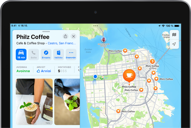 Paikkojen tietojen katsominen iPadin Kartat-apissa - Apple-tuki (FI)
