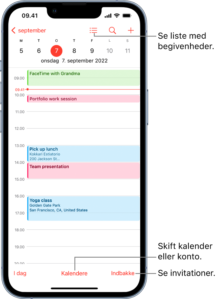 Opret og rediger begivenheder i Kalender på iPhone - Apple-support (DK)