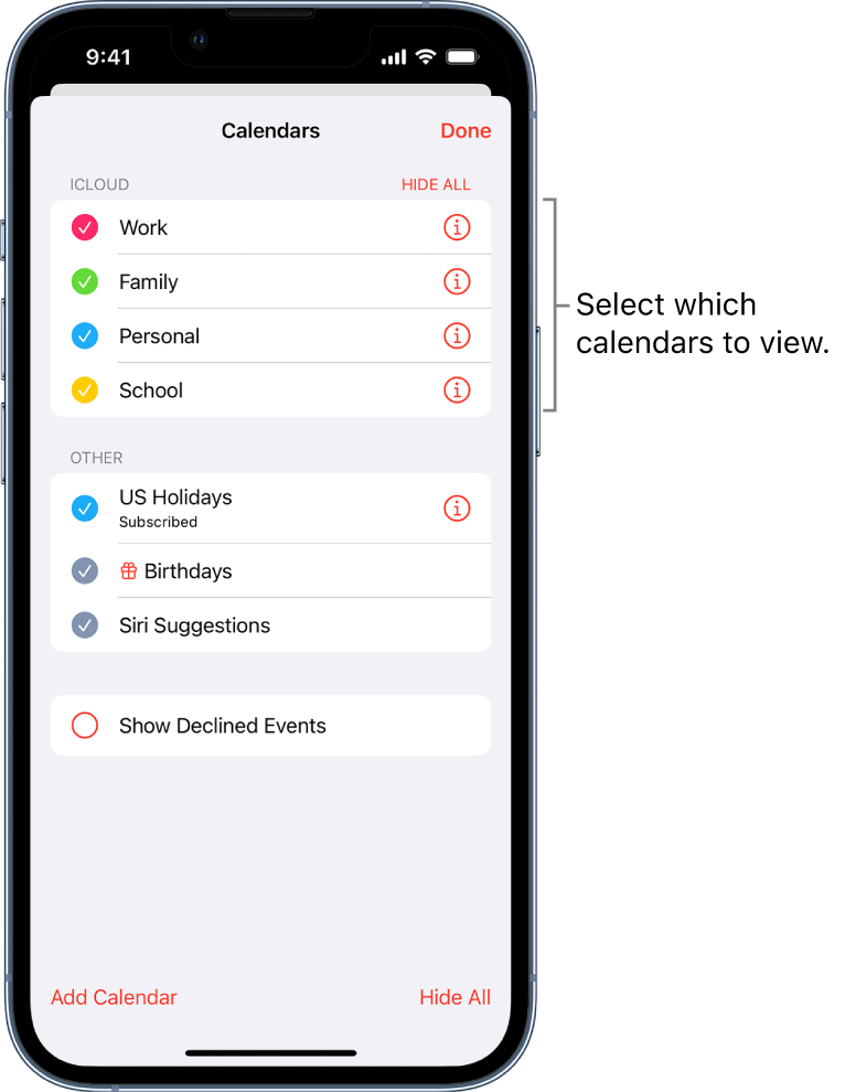 Set up multiple calendars on iPhone Apple Support (English)