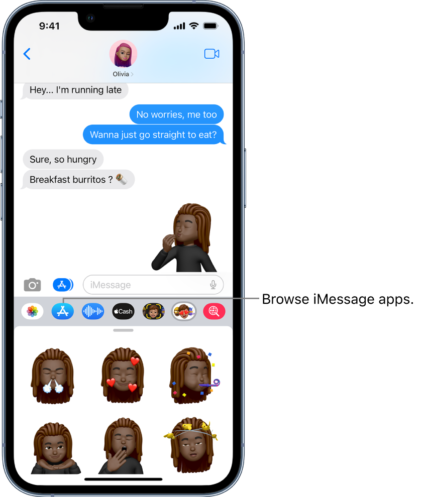 ik draag kleding Levering Edelsteen Use iMessage apps in Messages on iPhone - Apple Support