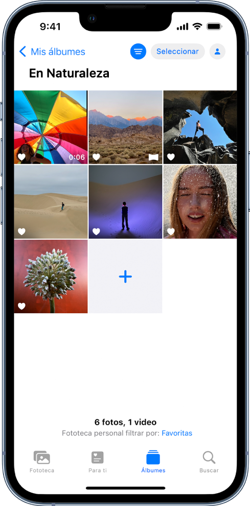 entusiasta Pigmento Crítico Filtrar y ordenar fotos y videos en un álbum en el iPhone - Soporte técnico  de Apple (CL)