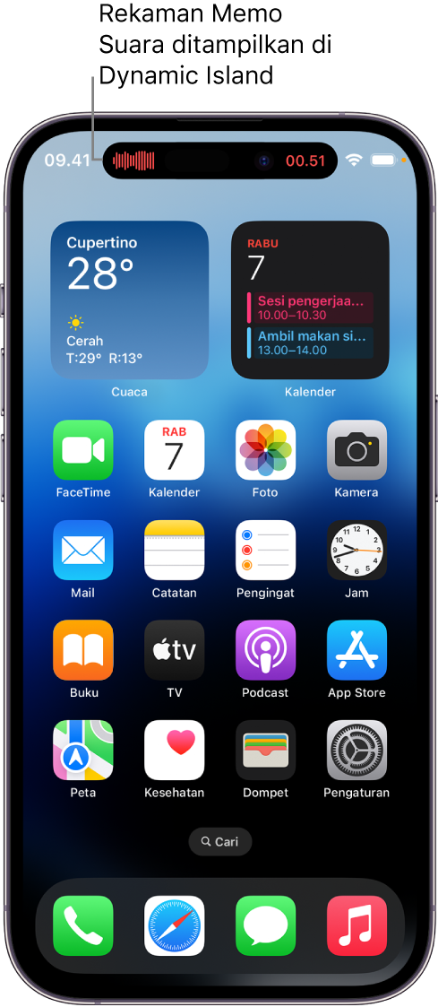 Melihat aktivitas di Dynamic Island di iPhone - Apple Support (ID)