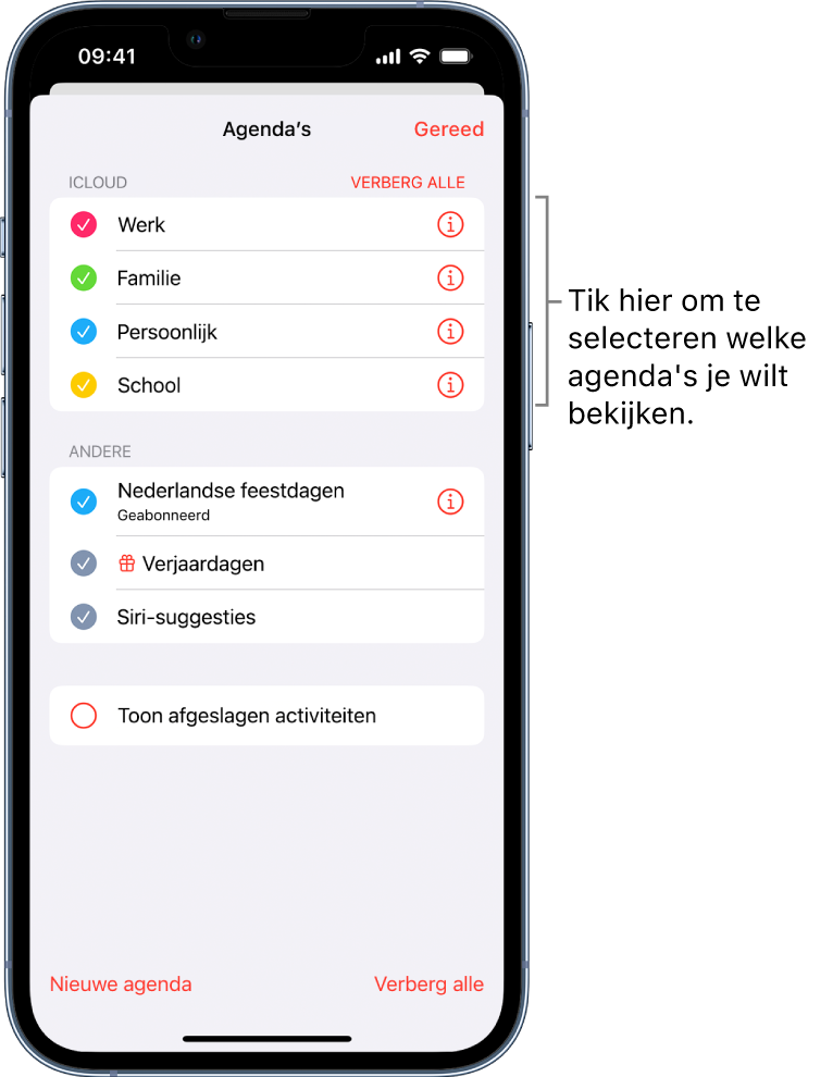 radar creatief Redding Meerdere agenda's instellen op de iPhone - Apple Support (NL)