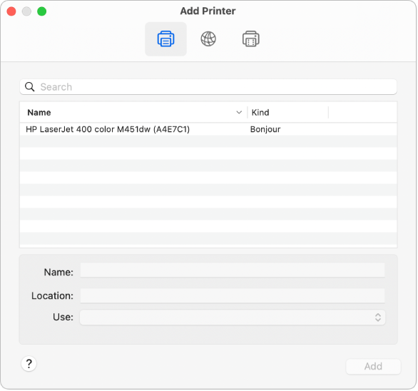 Connect Samsung bluetooth printer to mac