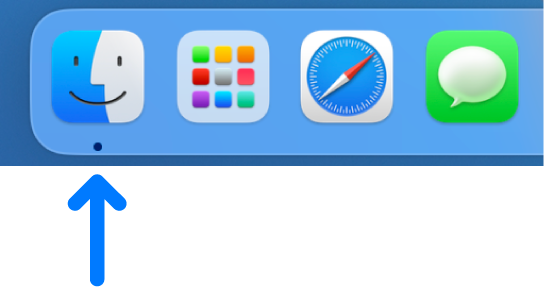 The Finder icon at the left side of the Dock.