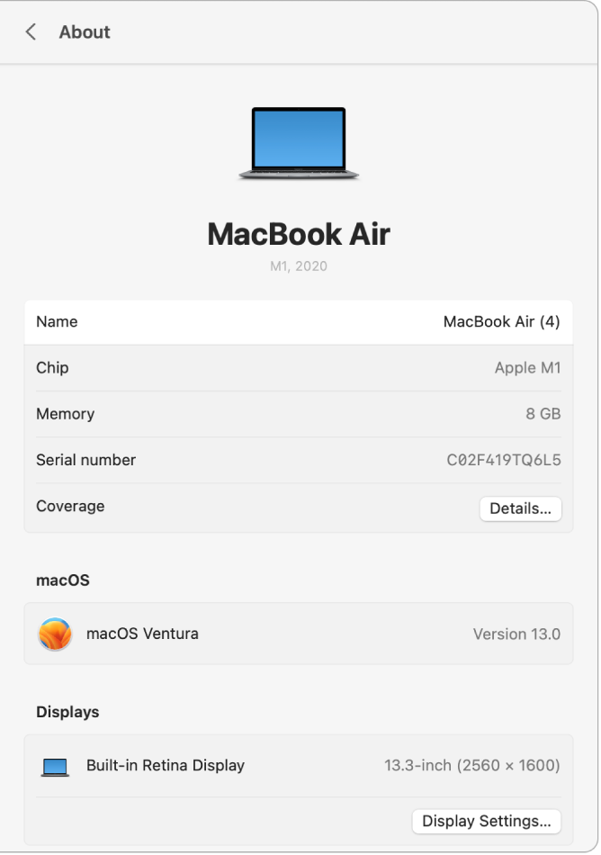 podning glide Nedsænkning Get system information about your Mac - Apple Support