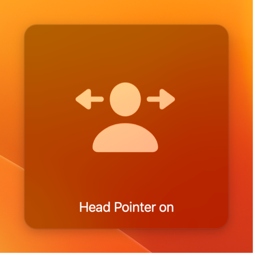 The alert that is briefly displayed to indicate head pointer is on.