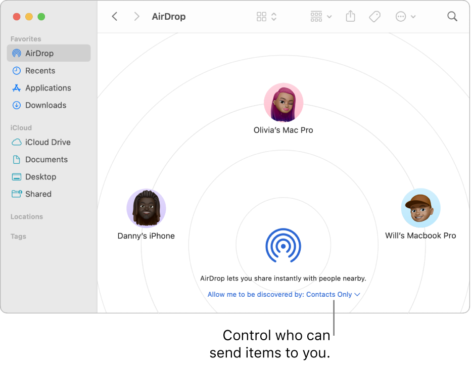 airdrop from iphone to macbook