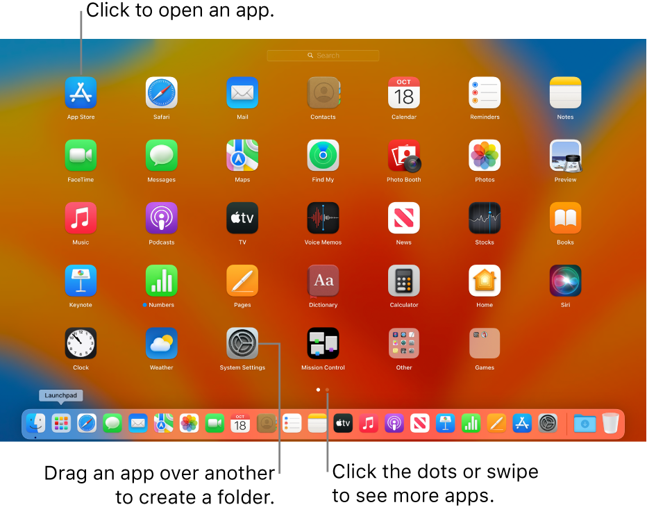 Tips Regnbue Med venlig hilsen Use Launchpad to view and open apps on Mac - Apple Support