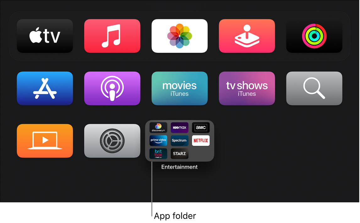 øjeblikkelig Grundig Intakt Customize the Apple TV Home Screen - Apple Support