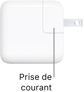 L’adaptateur secteur USB-C 30 W.