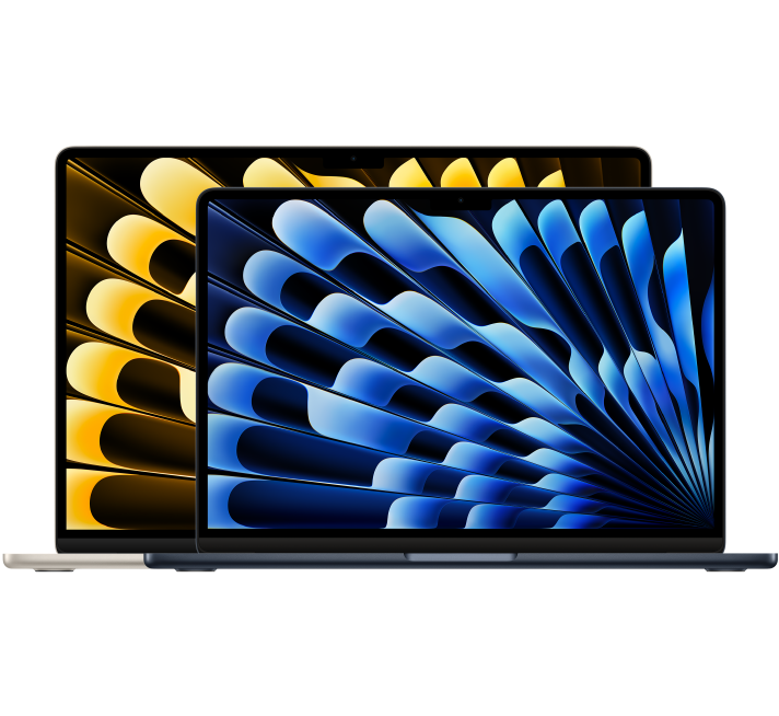 Vista frontale di MacBook Air.
