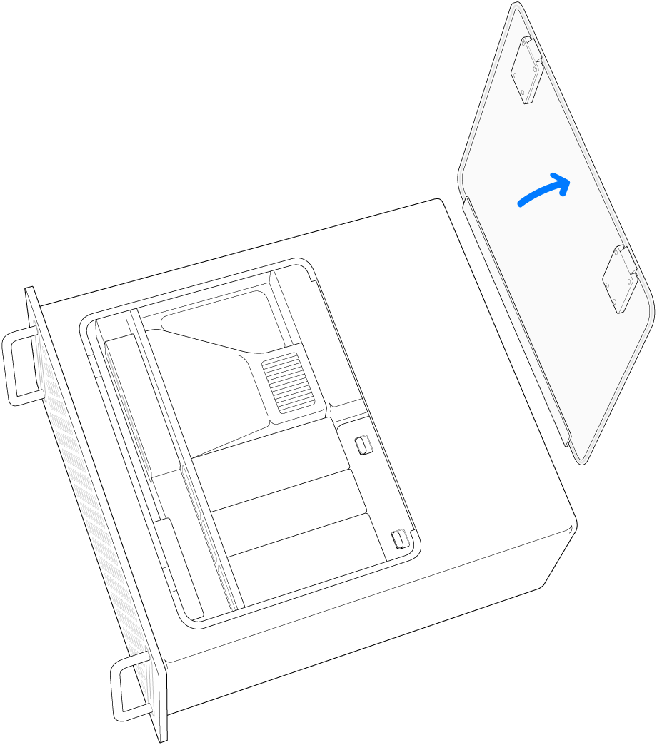 تتم إزالة لوحة الوصول من الـ Mac Pro.