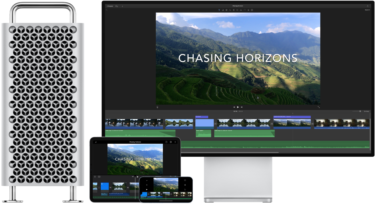 محتوى iCloud يتم الوصول إليه عبر أجهزة متعددة.