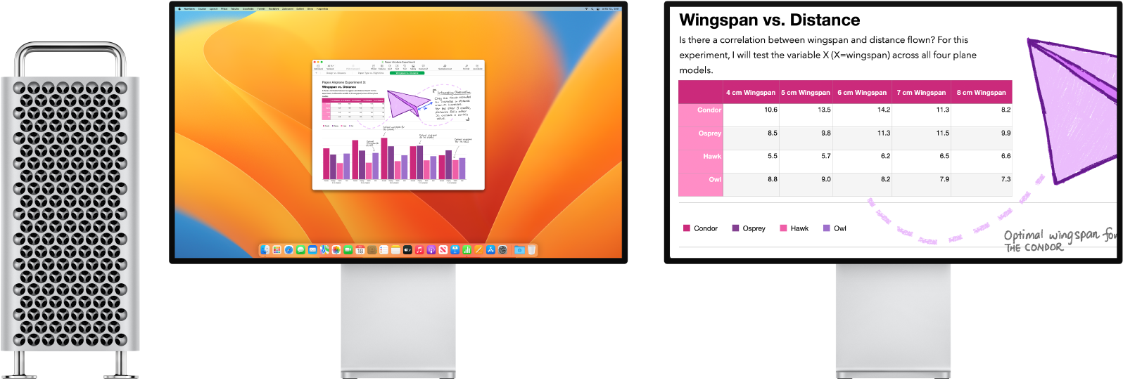 Na pravém monitoru je aktivní funkce Monitor s přiblížením; na levém monitoru je vidět obrazovka ve standardní velikosti