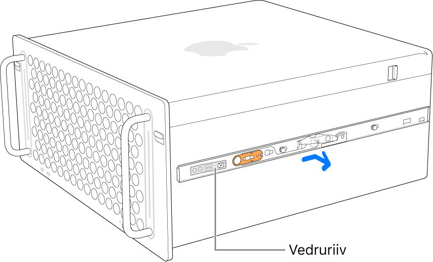 Siini eemaldatakse Mac Pro küljelt.