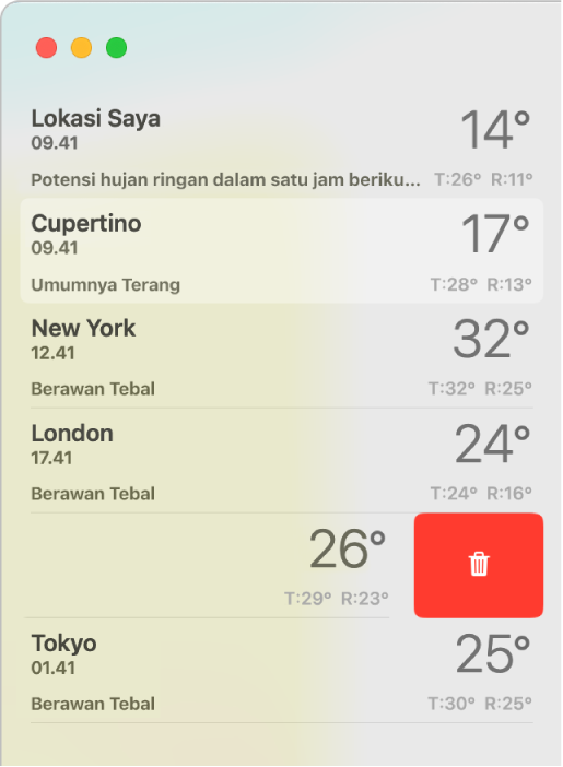Menambahkan Menghapus Atau Mengatur Ulang Lokasi Di Daftar Cuaca Anda Di Mac Apple Support Id 9617