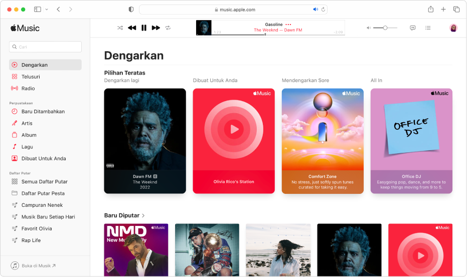 Petunjuk Pengguna Apple Music Untuk Music.apple.com - Apple Support (ID)