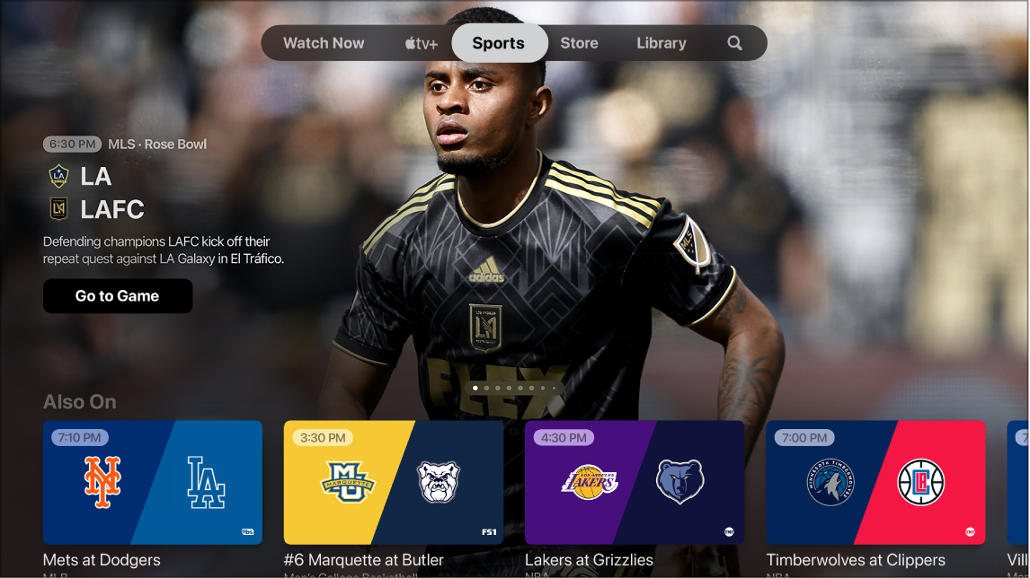Addition Seletøj lukke Sports in the Apple TV app - Apple Support