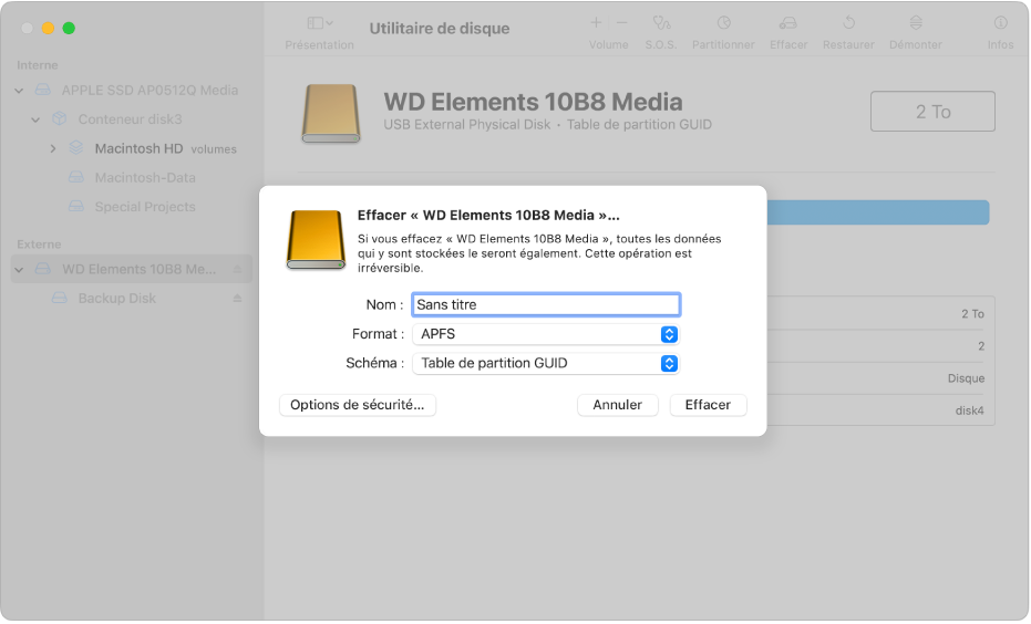 Passer un disque dur en « lecture et écriture » sur Mac