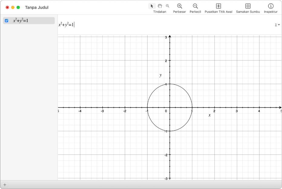 Persamaan dan grafik lingkaran.