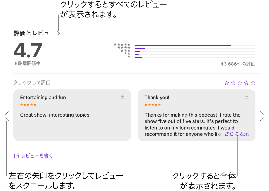 Macの「ポッドキャスト」で番組を評価する/レビューを書く - Apple