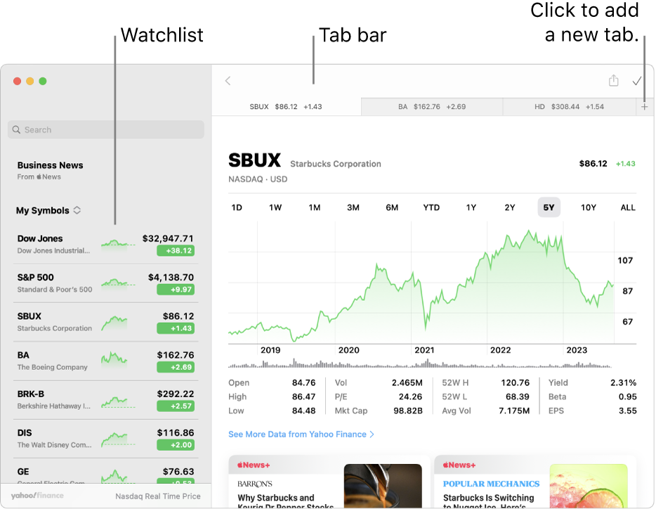 View stocks on Mac - Apple Support