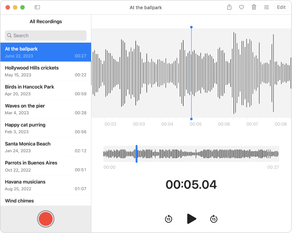 Voice Memos User Guide For Mac Apple Support