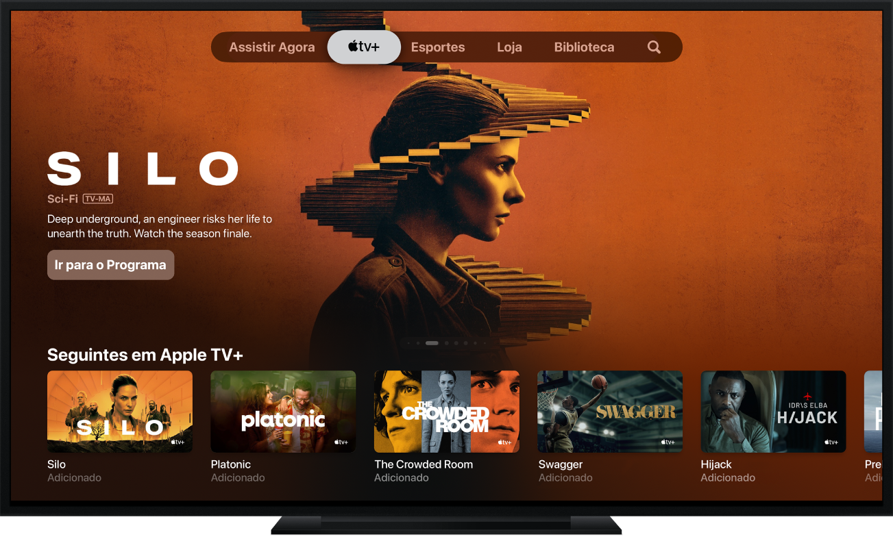 Explore Assistir Agora no app Apple TV do Mac - Suporte da Apple (BR)