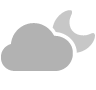 An icon symbolizing nighttime partly cloudy.