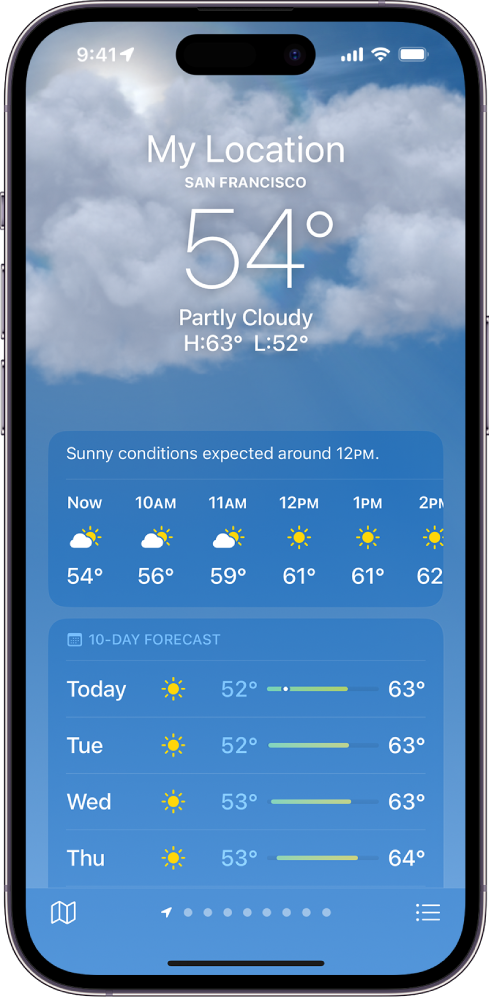iPhone에서 날씨 확인하기 - Apple 지원 (KR)
