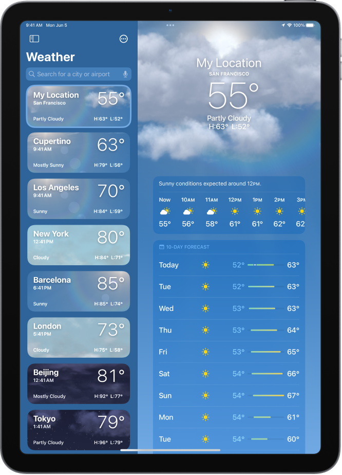 ipad weather app ios 15