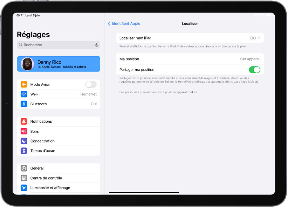 Configurer les réglages de base Assistance Apple (FR)