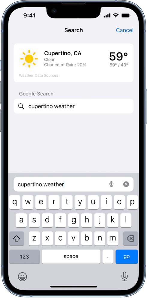 How do I search for a web browser on my iPhone?