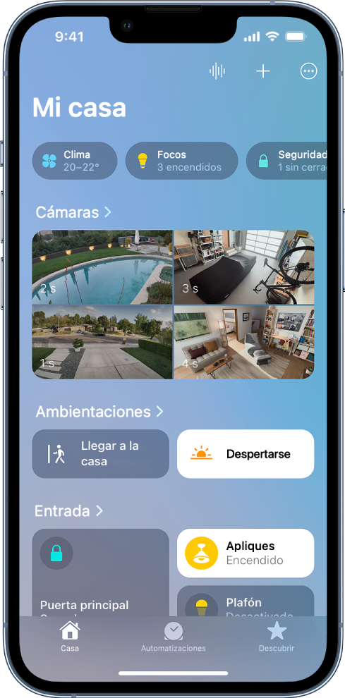 Disfraz Sobriqueta Cuarto Configurar cámaras de seguridad en Casa en el iPhone - Soporte técnico de  Apple (US)