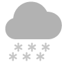Une icône représentant de la neige abondante ou du blizzard.