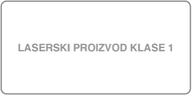 Naljepnica s oznakom "Laserski proizvod klase 1".