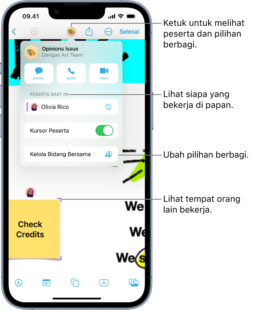 Berbagi Bidang Freeform Dan Berkolaborasi Di IPhone - Apple Support (ID)