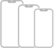 Tre iPhone-modeller med Face ID.