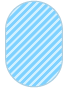 En ljusblå oval