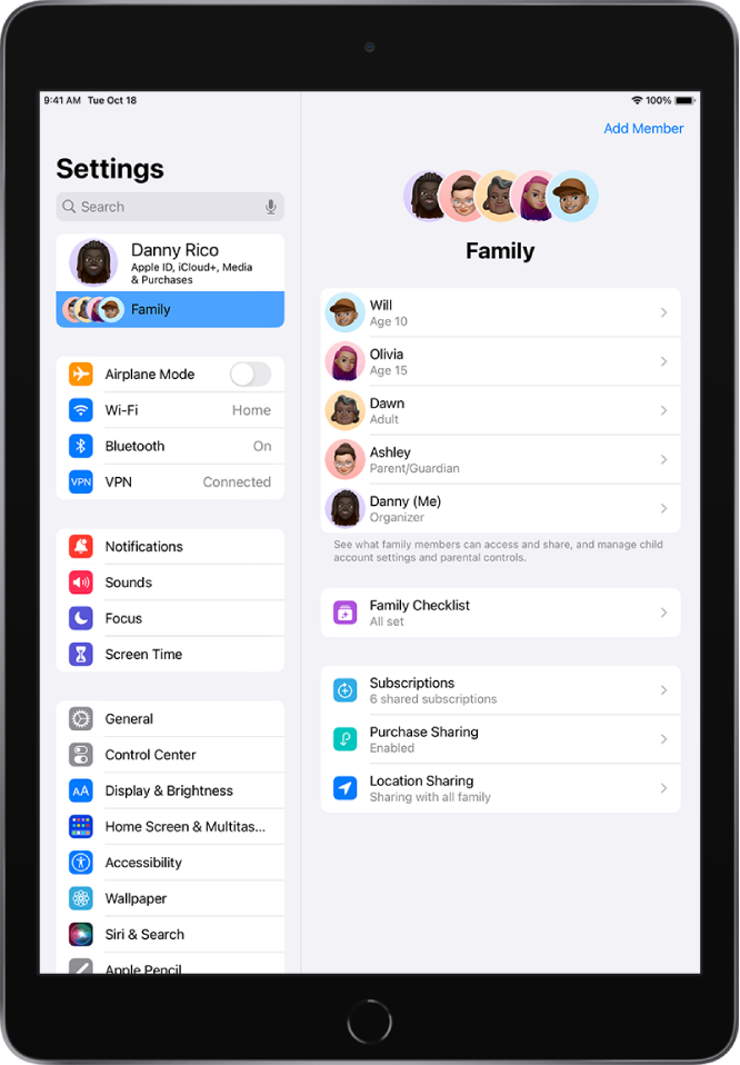 Set up Family Sharing on iPad - Apple Support