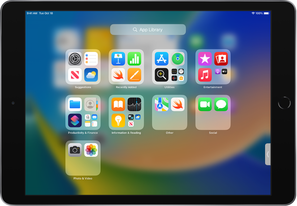 Where is my app library on my iPad?