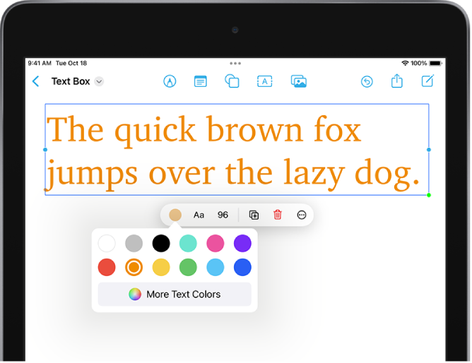 Freeformi tahvlil on valitud tekst ning selle all kuvatakse vormindustööriistu.