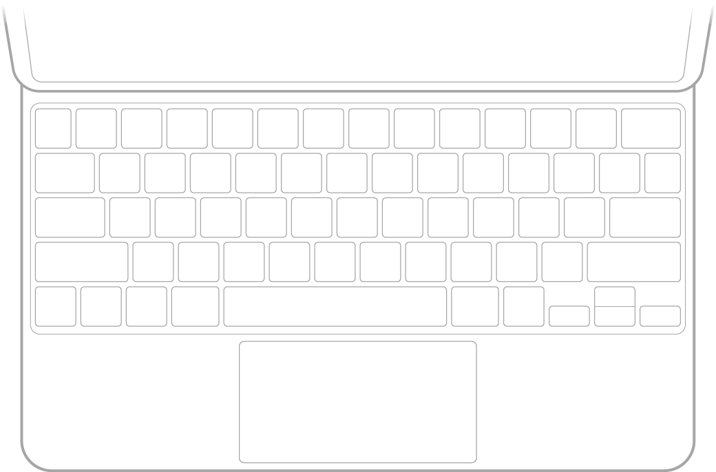 Illustration du Magic Keyboard pour iPad.